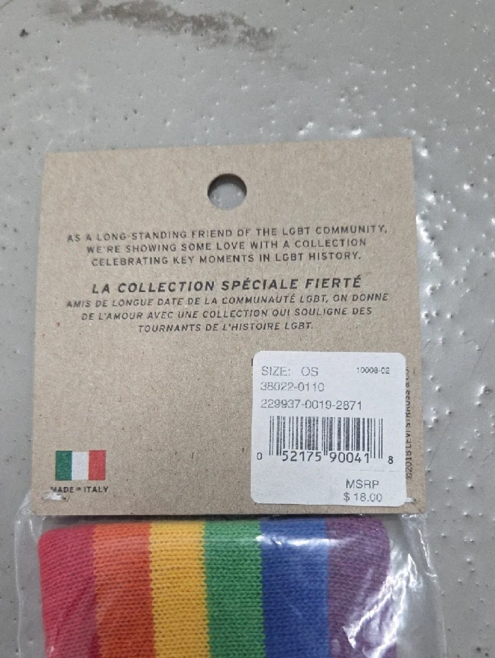 Levi's Rainbow Stripe Headband - Red Orange Yellow Green Blue Purple